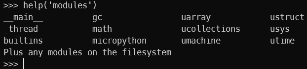 help('modules')